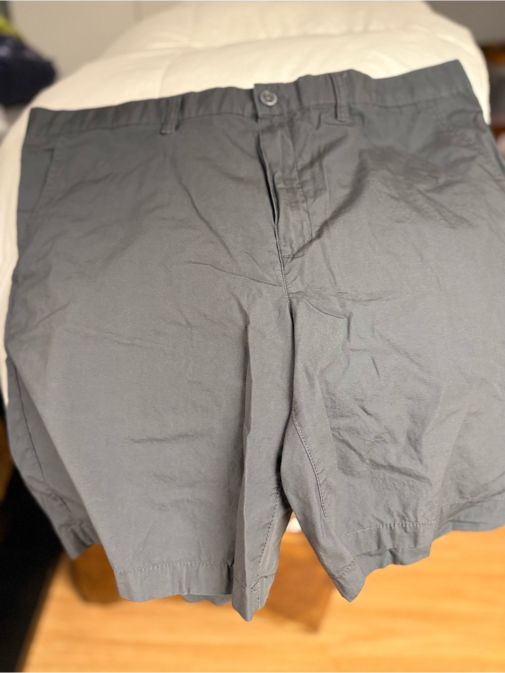 Eddie Bauer Men's Dark Gray Flat Front Shorts